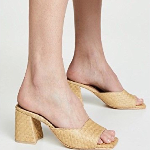 Jeffrey Campbell | Shoes | Jeffrey Campbell Melange Raffia Block Heel  Sandals | Poshmark